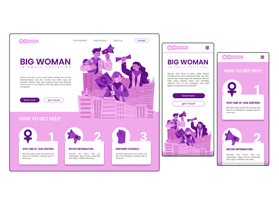 EMPOWERED WOMEN PORTAL design empowered women freelance illustration mobile ui ux design web design web illustration women history month