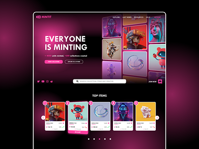 MINTIT NFT PLATFORM by Emanuel Del Monte Grajales on Dribbble