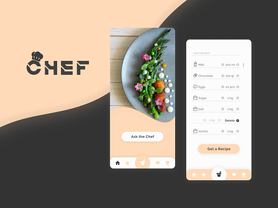 Your personal, professional "CHEF" - food app chef design food food app mobile mobile app mobile app design mobile design mobile ui ui ui ux ui design uidesign uiux ux ux ui ux design uxdesign uxui