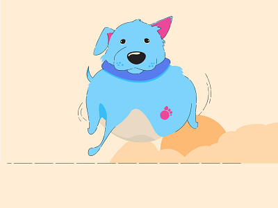 Fat dog illustration vector