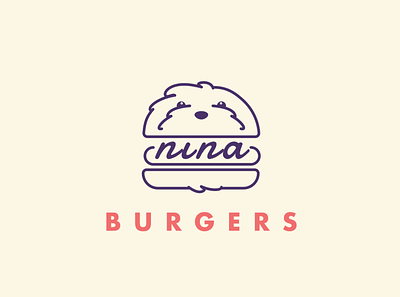 Burger's illustration logo with dog branding design graphic design ill illustration logo typography ui vector