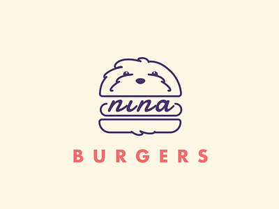 Burger's illustration logo with dog