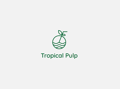 Tropical Pulp Logo Version 2 branding design icon illustration logo logodesign minimal minimalist minimalist logo vector