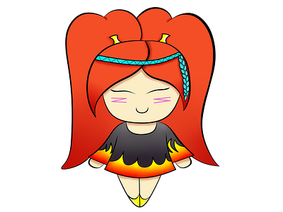 Pucca Style Girl illustration vector