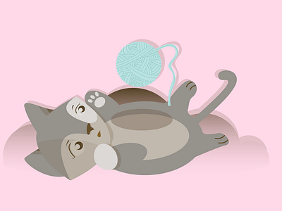 A kitty illustration vector