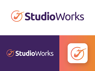 Branding design for StudioWorks branding icon logo software website