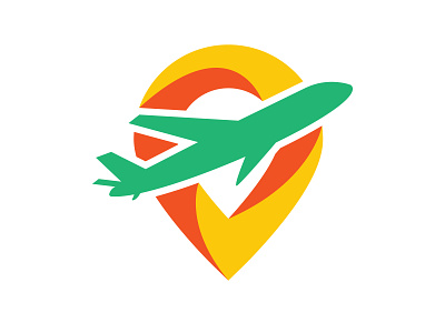 Travel Icon branding location pin logo logo design plane logo travel icon travel logo
