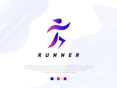 Runner (Demo) branding fast gradient design illustration logo logo design runner runner logo runners speed