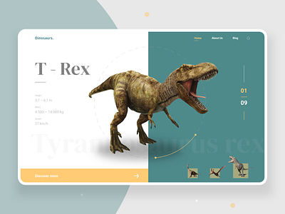 Dinosaur App Design Concept app dionosaur landing landingpage minimal typogaphy ui ui ux ux website zoo