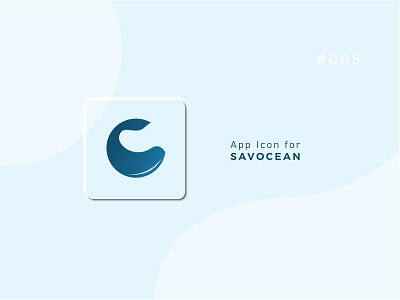 App Icon for SAVOCEAN abstract app clean dailyui design designs graphic icon icon design illustration logo logodesign minimal minimalist ocean ui ux vector whale