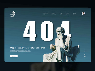 ERROR 404 008 404 blog blues dailyui design dribbble famous graphic greek icon logo minimal philosophy ui ux vector webdesign