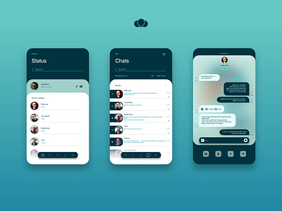 Direct Messaging App UI app application design daily ui dailyui design direct message graphic icon illustration logo minimal typogaphy ui ux vector