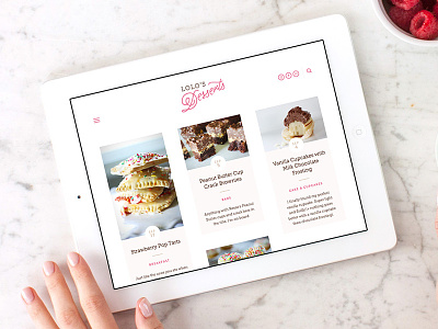 Lolo's Desserts Website - Blog brand branding layout logo logo design mark responsive squarespace type web web design website