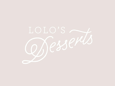 Lolo's Desserts brand branding logo logotype mark script type