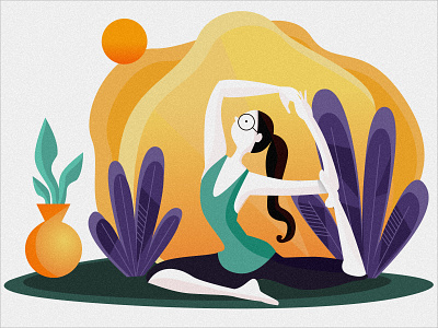 Yoga Girl branding design illustration ui ux vector web website