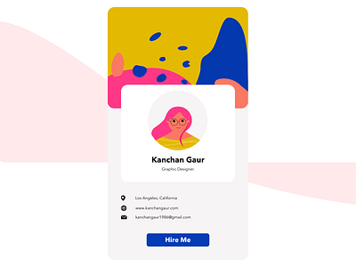 UI Challenge User Profile app branding design flat kanchan gaur minimal ui ux vector website