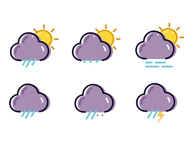 Weather Icon Set app icon illustration ui vector web