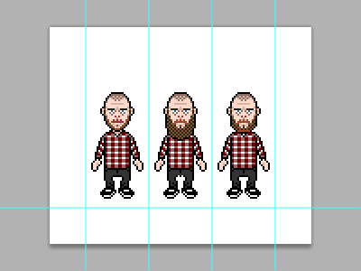 Evolution of a man avatar personal pixel