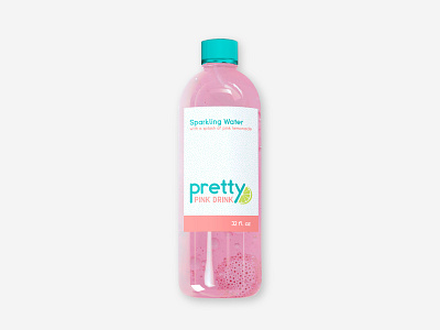 Pretty Pink Drink Sparkling Water Concept