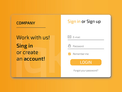 DailyUI nr 001 | Sign up form account daily 100 challenge daily ui dailyui design login login form login page signup ui ux vector web