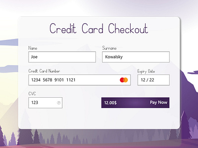 DailyUI nr.002 | Credit Card Checkout