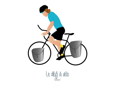 Le défit à vélo design flat graphic graphicdesign illustration illustration art logo