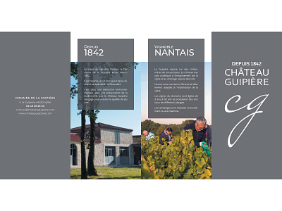 Chateau Gupière plaquette branding design graphic illustration logo plaquette ui vin visual design