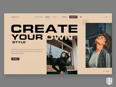 Create Your Own Style page branding clean design graphic design minimal typography ui ux web website