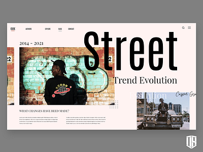 Street Trend Evolution page art clean design graphic design minimal typography ui ux web website