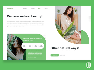Discover Natural Beauty page branding clean design graphic design nature typography ui ux website