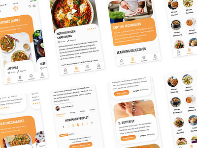Culture Cook App app design food food and drink food app ui