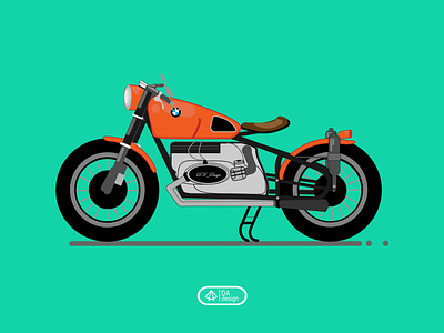 motor classic adobe illustrator art bmw design flat flatdesign illustration art illustrator motor motorbike motorcycles vector