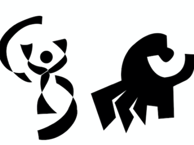 Black and White Concept Logos Phi branding design illustration logo