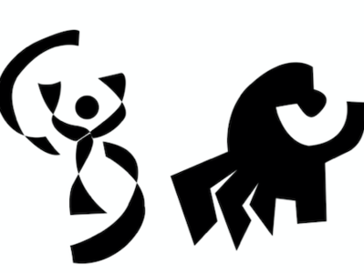 Black and White Concept Logos Phi