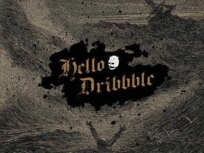 Hello Dribbble! debut first shot hello dribbble illustration vector