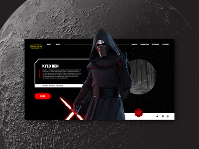 May The 4th Be With You kylo ren landing page may the 4th star wars ui ux design ui card web website