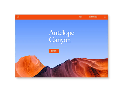 Antelope Canyon Animation animation canyon cave landing page motion ui ux web design