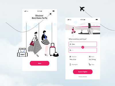 Flight App app brandidentity branding design flight icon illustration logo pattern ui