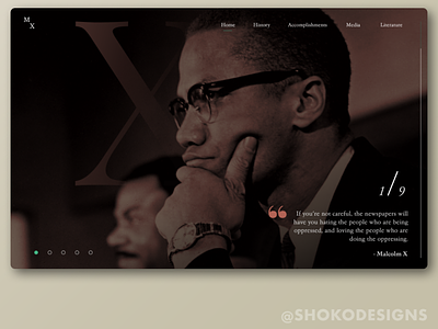 Malcolm X Landing Page
