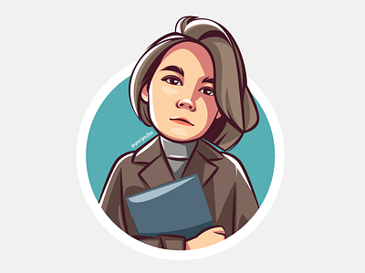 Office Girl avatar character design girl logo portrait