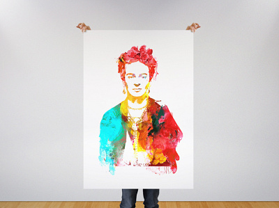 La Frida frida frida kahlo fridakahlo illustration multimedia mural design painting watercolor