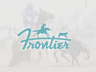 Frontier - Western Shop branding cattle design flat horses illustration logo rider typography vector web western