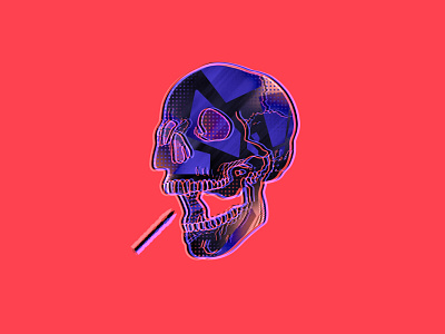 bonehead design illustration skull skulls smoke thc