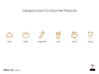 Category Icons For Gourment Products