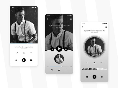 Music Player Page ui ux 插图 设计