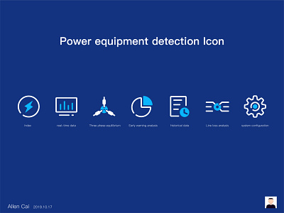 Power equipment detection Icon design illustration ui 图标 设计