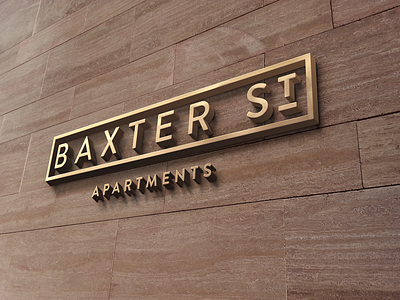 Baxter St Apartments Logo Design brand brand development branding custom logo design graphic deisgn logo logo design