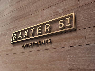 Baxter St Apartments Logo Design