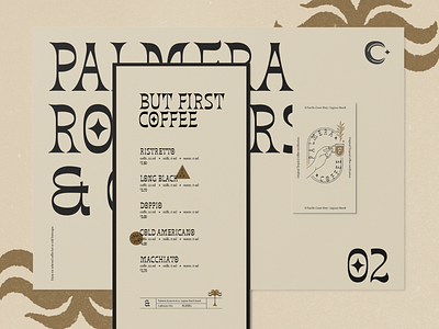 PALMERA Coffee Roasters branding design graphic design icon illustration logo stationery typography vector illustration