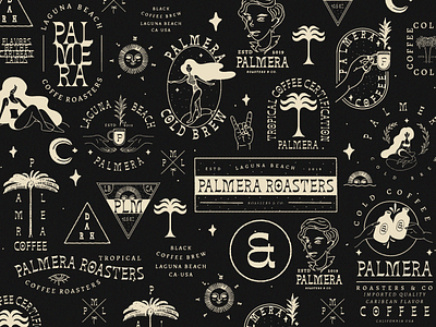 PALMERA Coffee Roasters branding design graphic design icon illustration logo typography vector vector illustration